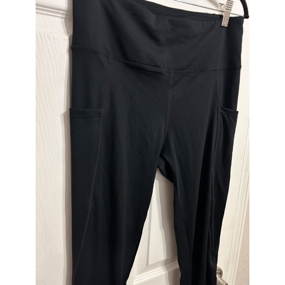 BALEAF Women's L Black Scrunched Leg‎ High-Rise Ankle Leggings Yoga Athleisure - Picture 5 of 9